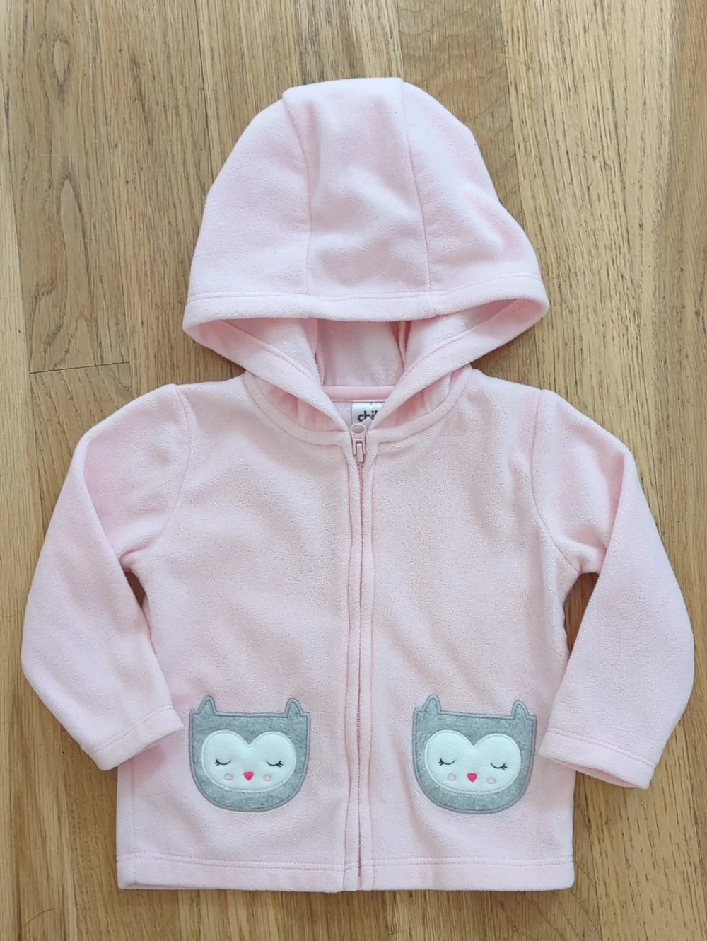 Carter's Girl's Fleece Bundle Pink Hooded Zip Jacket & Teal Hooded Vest 3 Months